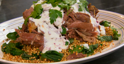 Agnello al latticello con insalata di grano saraceno Agnello al latticello con insalata di grano saraceno